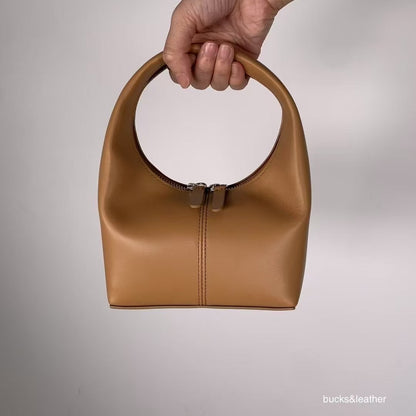 Bucks & Leather Mini Lambskin Dumpling Bag | 高端韓國設計師品牌羊皮手拎餃子包