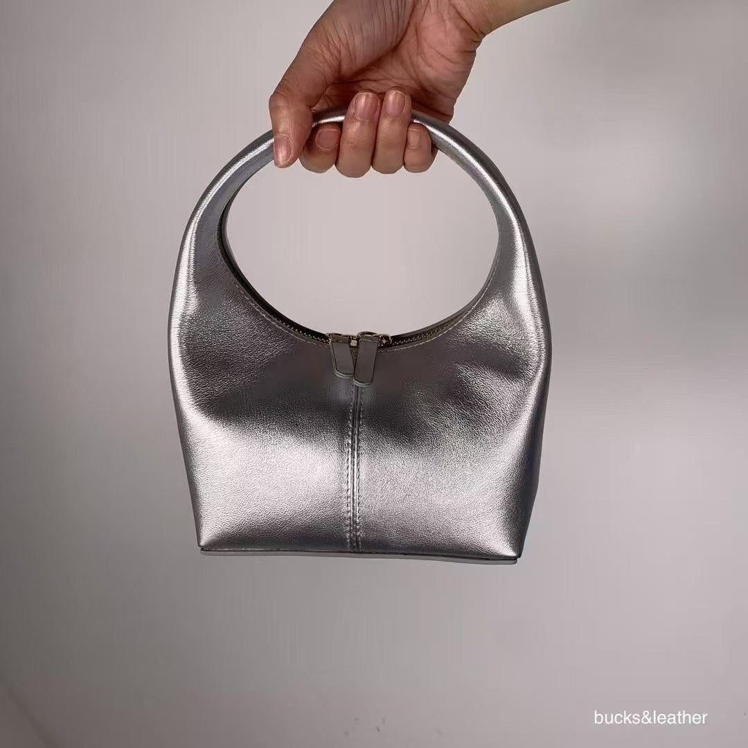 Bucks & Leather Mini Lambskin Dumpling Bag | 高端韓國設計師品牌羊皮手拎餃子包