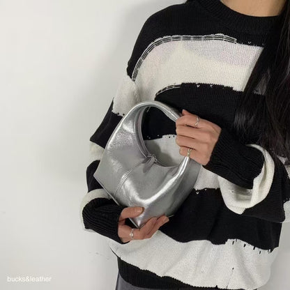 Bucks & Leather Mini Lambskin Dumpling Bag | 高端韓國設計師品牌羊皮手拎餃子包