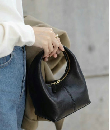 Bucks & Leather Mini Lambskin Dumpling Bag | 高端韓國設計師品牌羊皮手拎餃子包