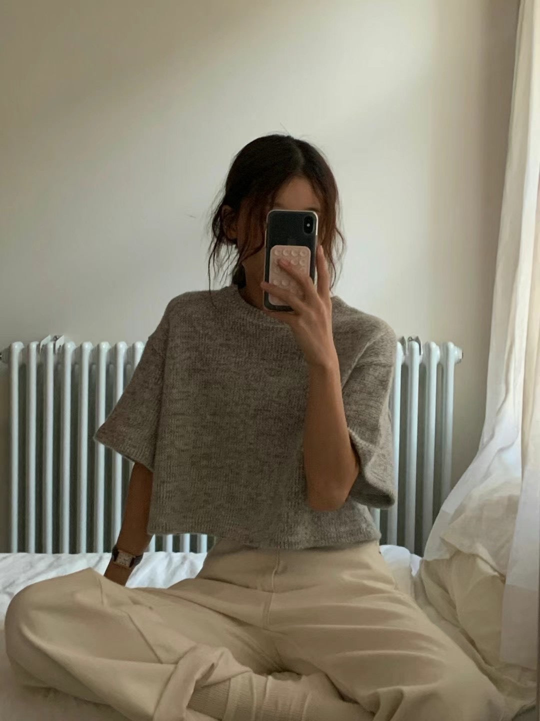 3/4 Sleeves Knit Top | 紙版人4分袖針織Top