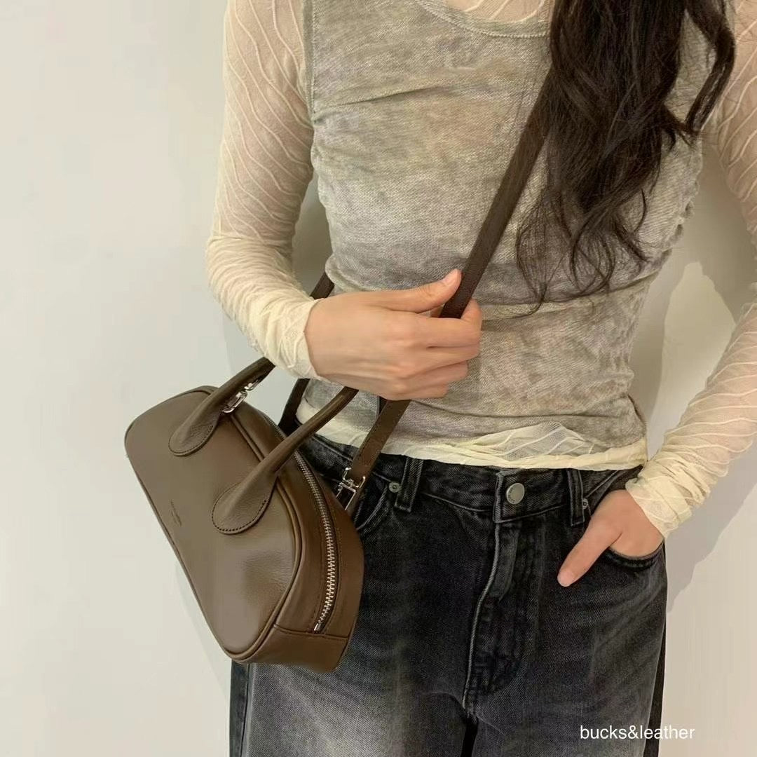 【Bucks & Leather 】Mini Bowling Bag | 2-way 迷你小法棍包