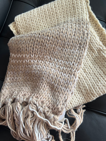 【Made in Italy】Alpaca & Wool Blend Plushy Scarf