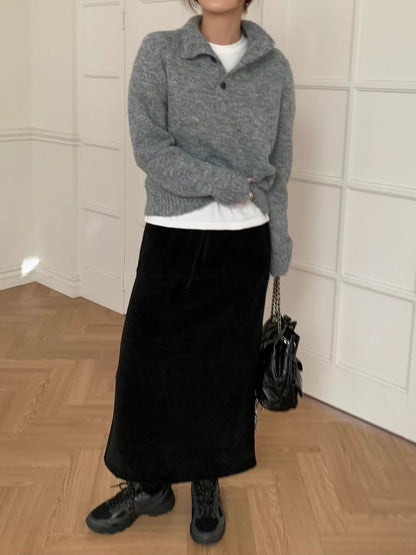 Everyday Cozy Midi Skirt