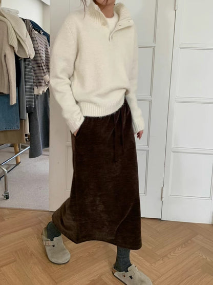 Everyday Cozy Midi Skirt