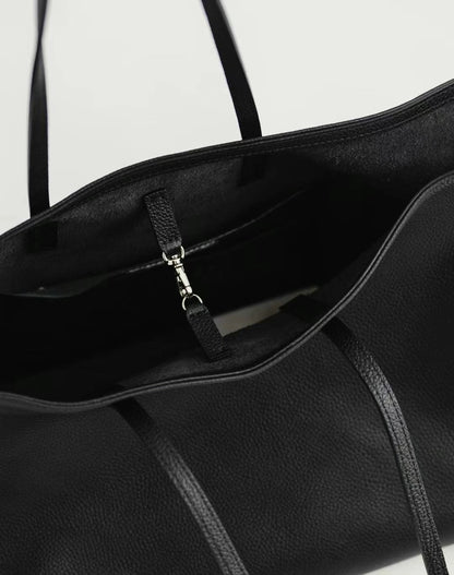 【Bucks & Leather】 Calf Leather Tote Bag | 牛皮黑洞大容量Tote Bag
