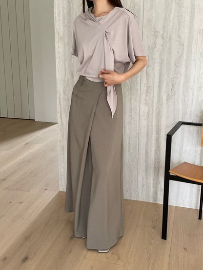 Minimal Ribbon Top | 簡約綁結上衣