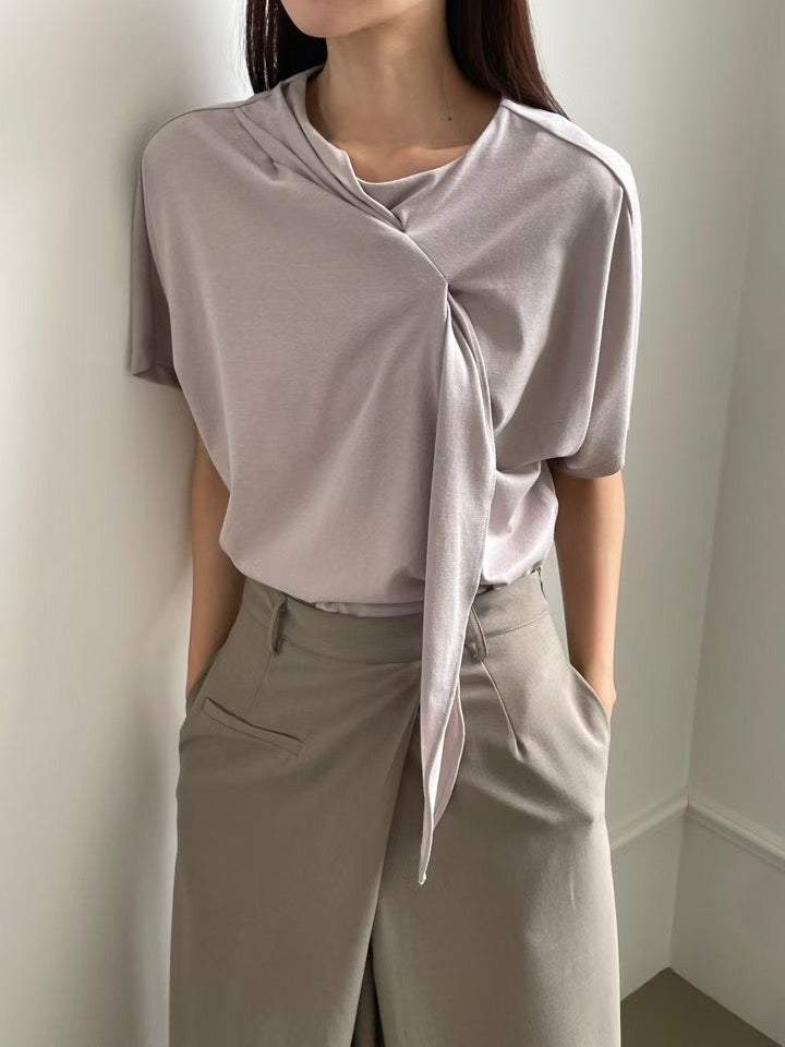 Minimal Ribbon Top | 簡約綁結上衣