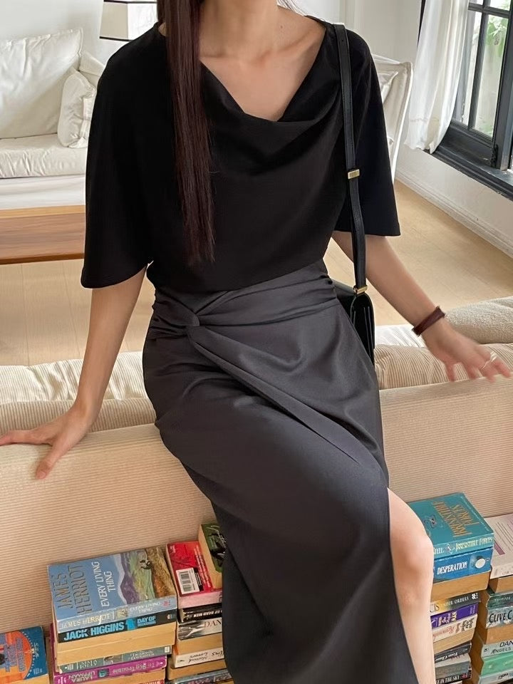 【極度顯瘦】Draping Mid-Sleeves Blouse｜ 垂感中袖Top