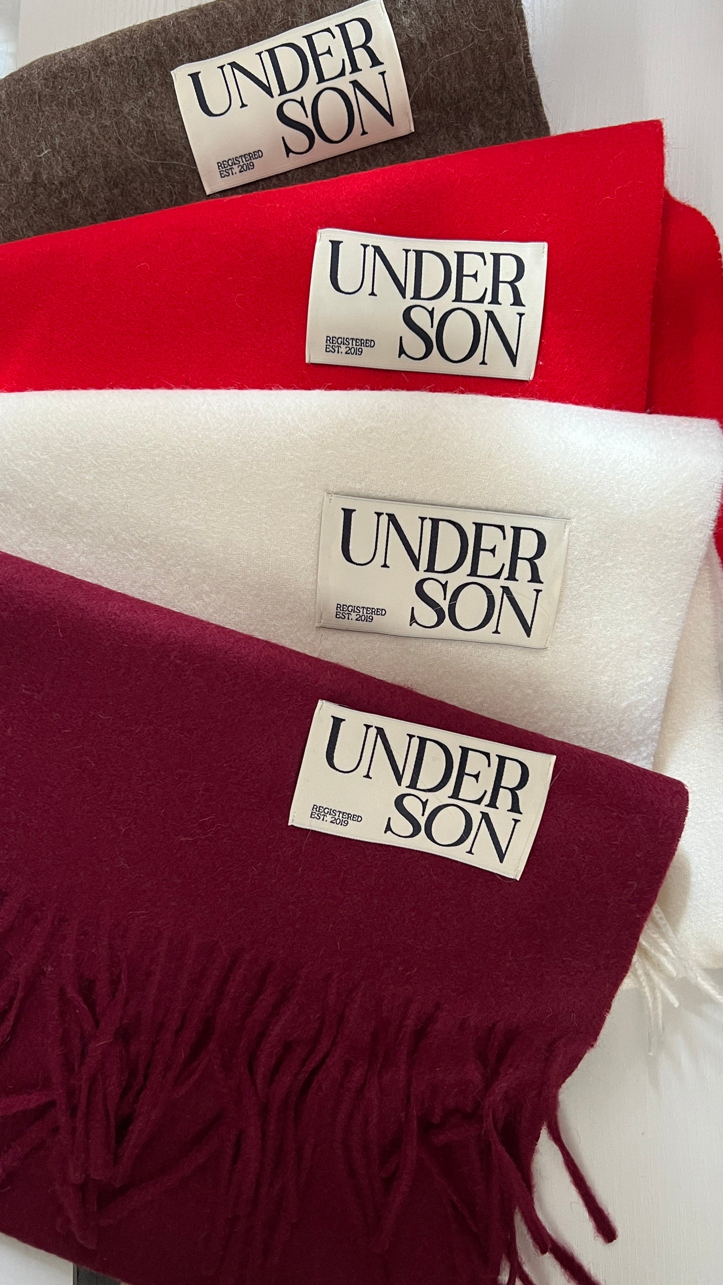 UNDERSON Tartan / Single Colour Wool Scarf