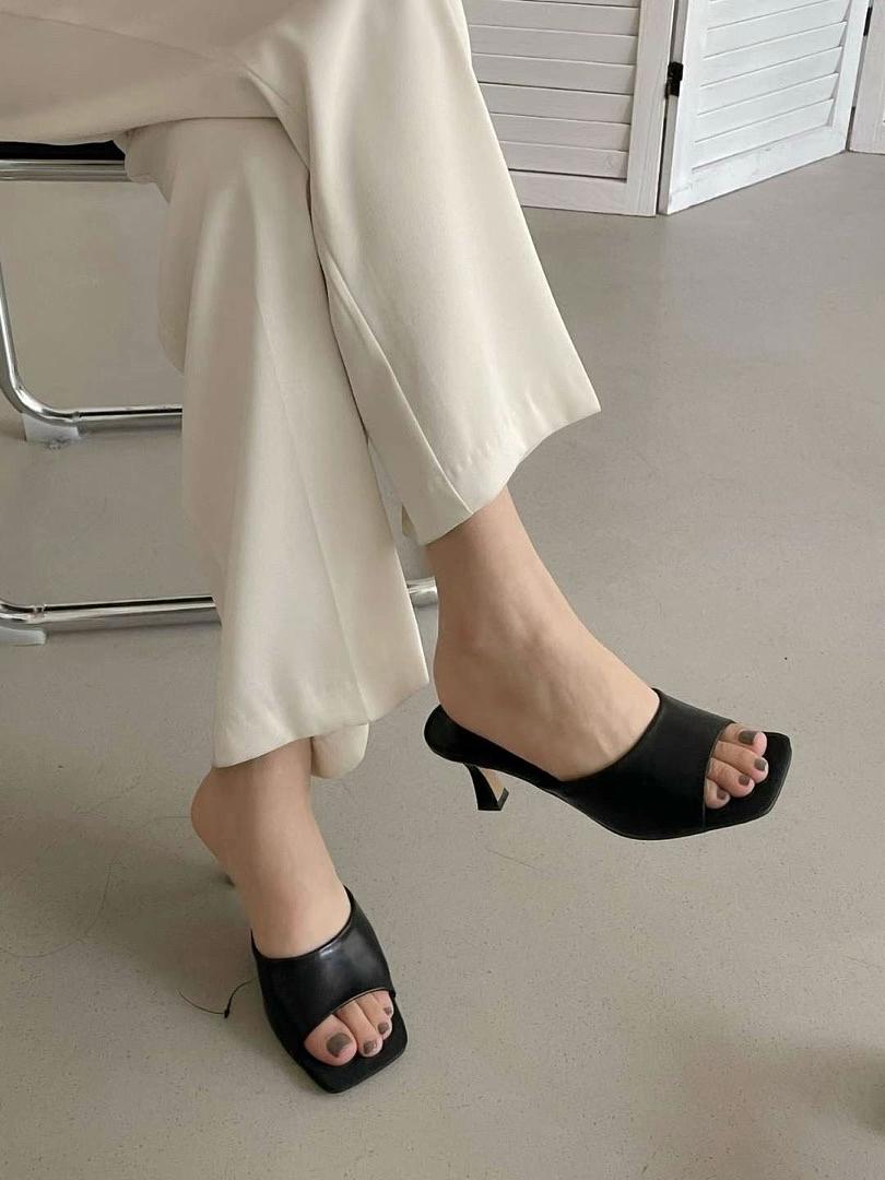 Elegant Mid-heel Sandals | 簡約牛皮優雅涼鞋