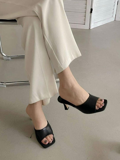Elegant Mid-heel Sandals | 簡約牛皮優雅涼鞋