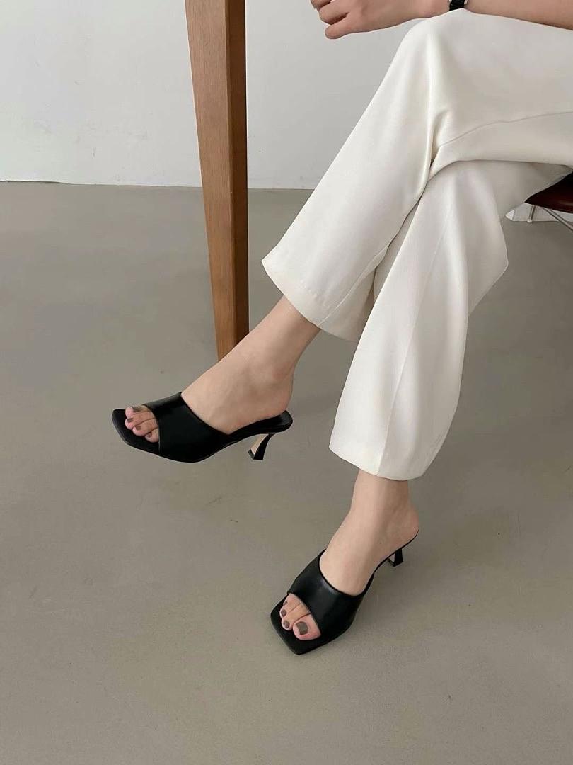 Elegant Mid-heel Sandals | 簡約牛皮優雅涼鞋
