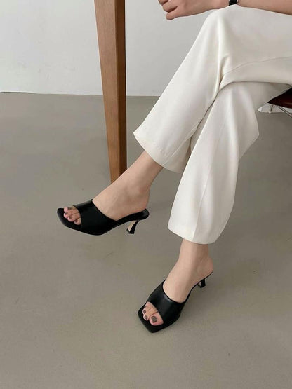 Elegant Mid-heel Sandals | 簡約牛皮優雅涼鞋
