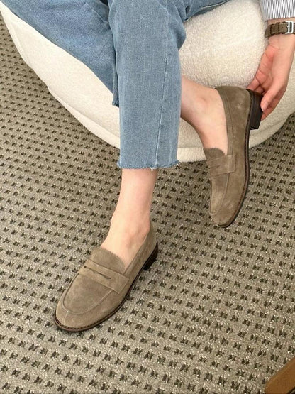 Suede Boat Shoes Style Loafers | 老錢風麂皮船鞋Loafers