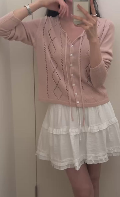 Delicate Cross Weaving Top
