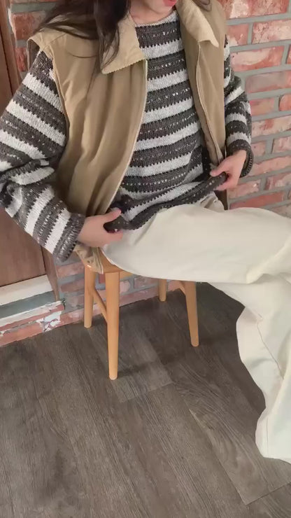 The Mariner Striped Knit | 細緻條紋圓領Top