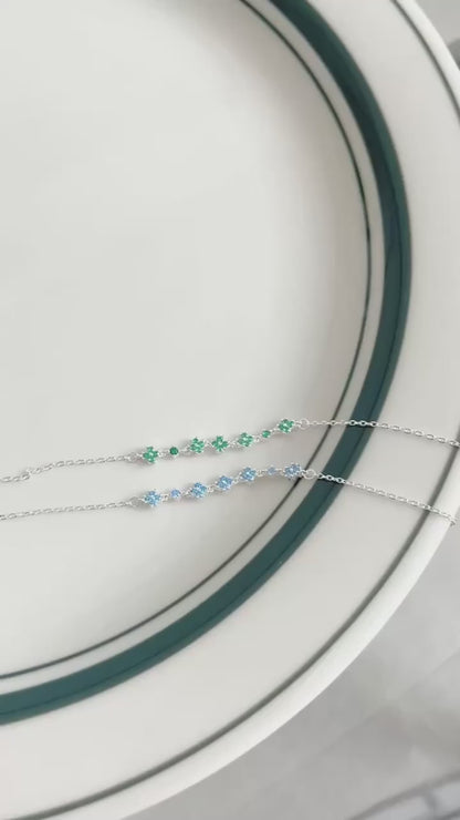 Petite 5-Flower Motif Bracelet | 簡約閃彩小花手鏈