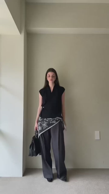 Sasha Side Button Wrap Top